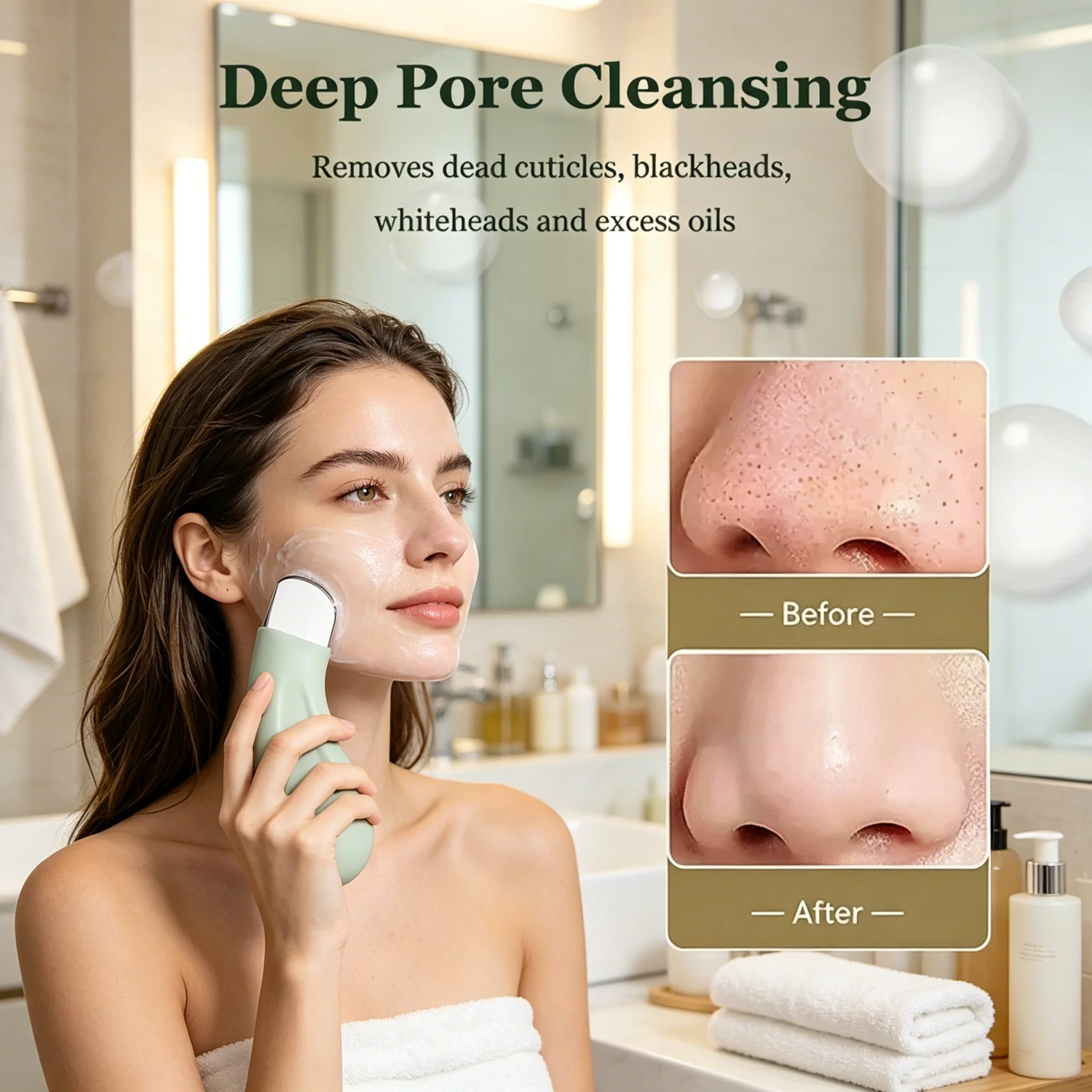 Deep Cleansing Blackhead Whitehead Remover Tool, Facial Nose Pore Cleaner, Portable Skin Care Beauty Cosmetic Tools - Detail 1