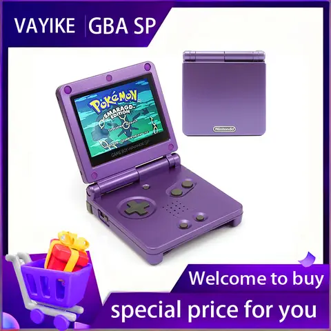 GBA SP Game Boy Advance SP AGS-001 com novo LCD IPS/nova tela de alto brilho para jogos Nintendo GBA, em estoque