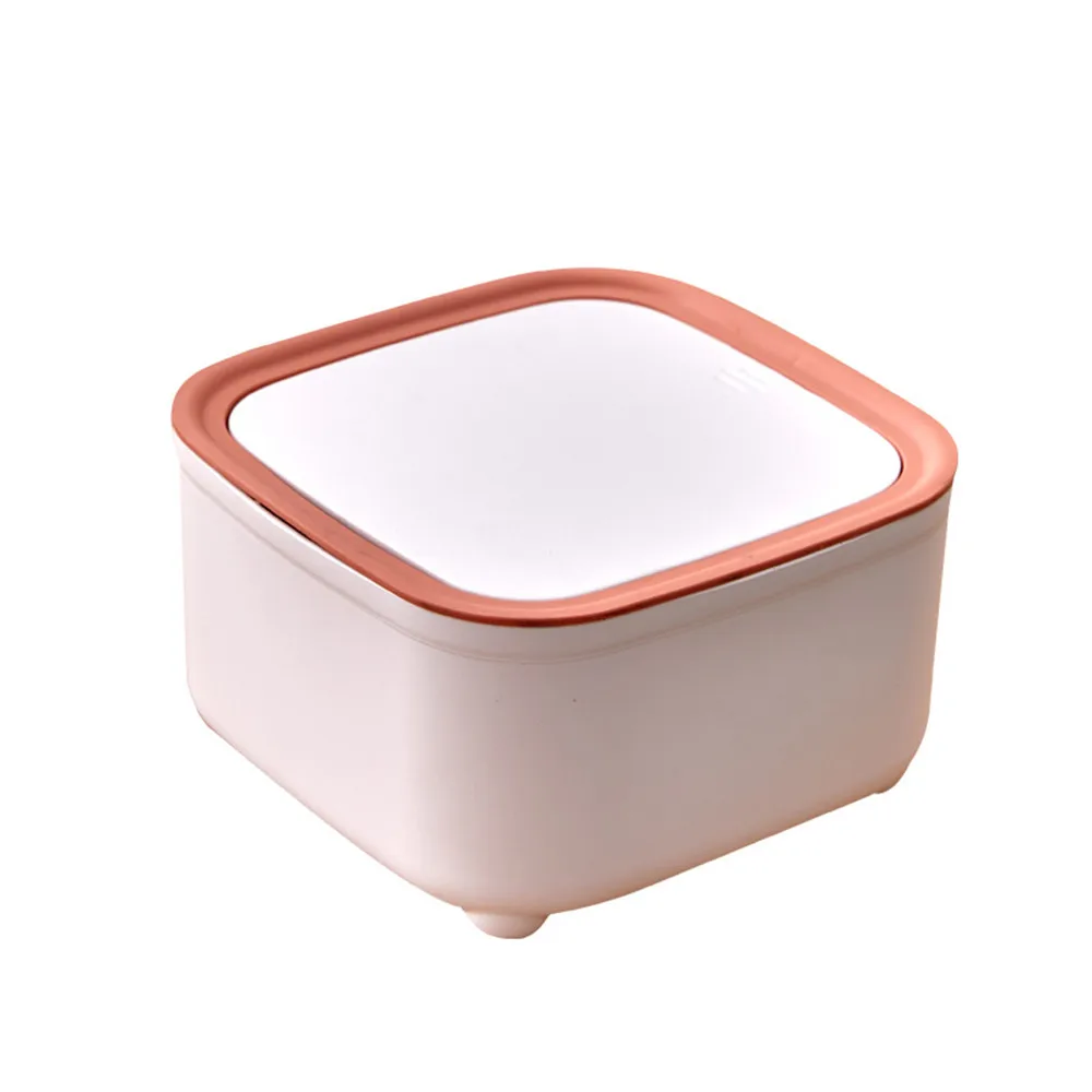 Desktop Garbage Basket Home Table Plastic Trash Can Office Supplies Dustbins Sundries Barrel Box