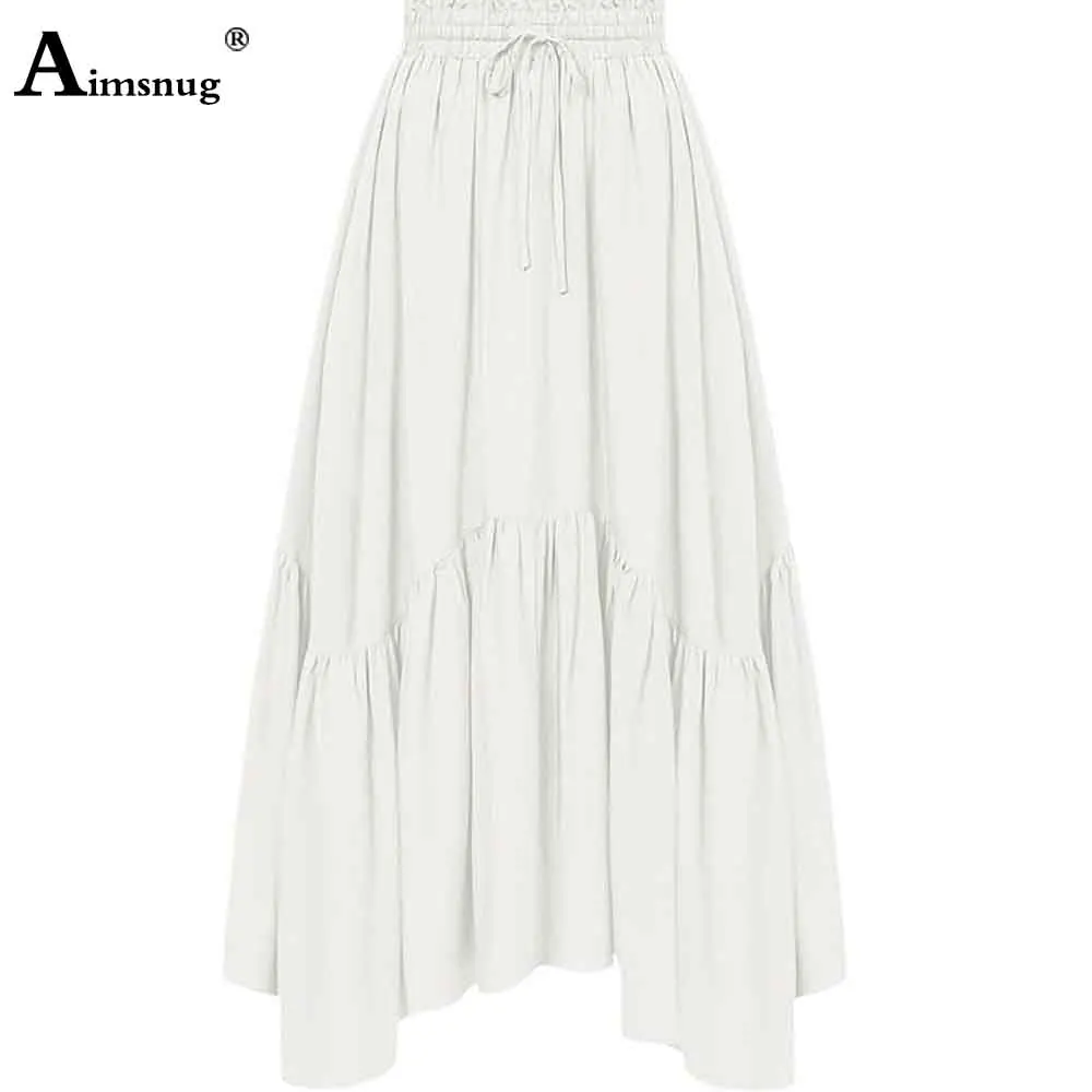 2025 Amerikanische und europäische Mode A-Linie Röcke Kleider Frauen Elegante Party Lange Röcke Femlae High Cut Rock Maxihose Neu