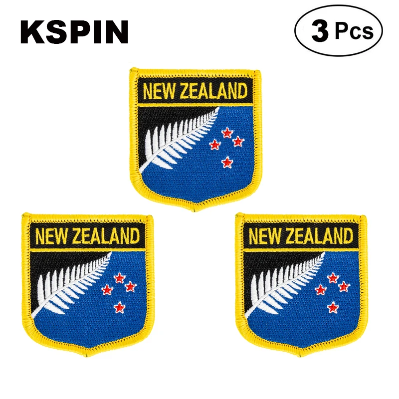 New Zealand Shiled Shape Flag Patches National Flag Patches For Cothing DIY Decoration