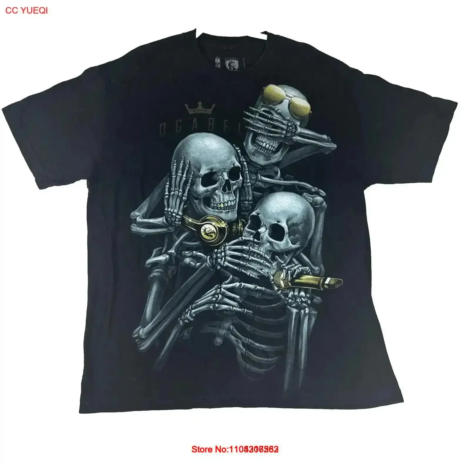 OGabel hip hop t camisa xl crânio grunge euc preto vintage lavado homme esticado versátil gráfico topo para uso diário
