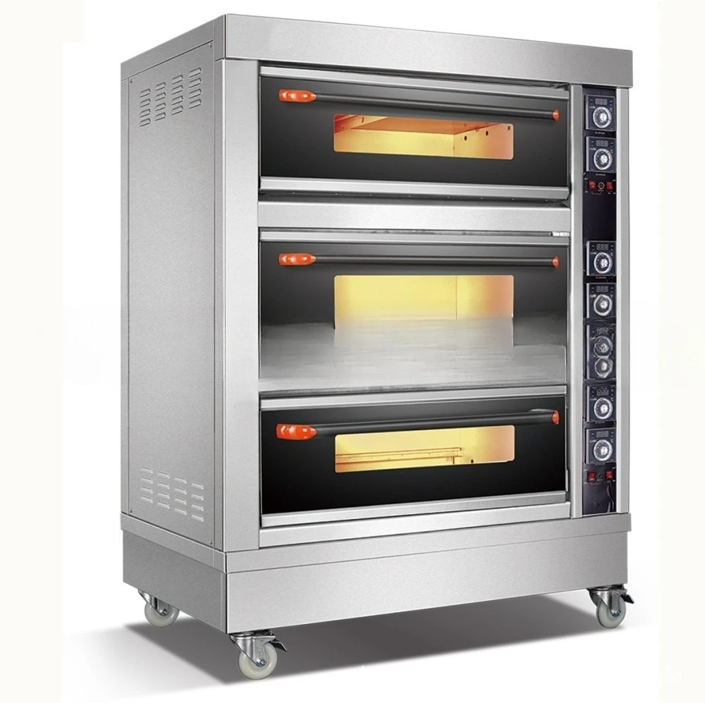 Commercial oven, three layers of 6 plates and 9 plates of bread oven, each layer is individually heated