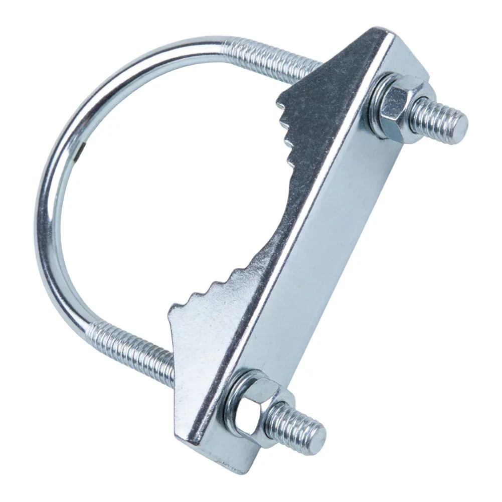 Heavy Duty Mast Clamp Bracket For Dual Antenna Mounting On Round Poles Adjustable Pipe Mounting Hardware With U Bolt