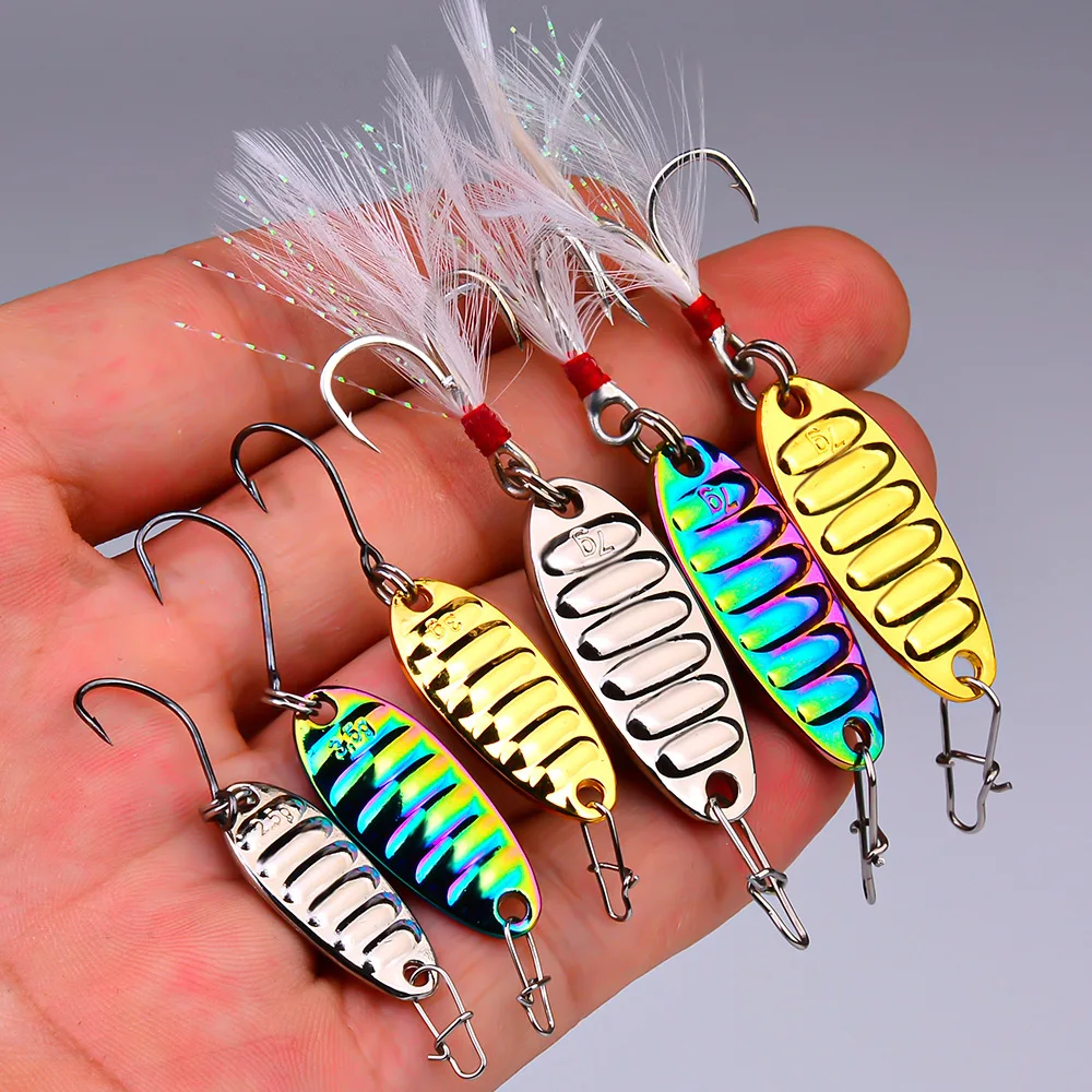 

Spinner Bait Lure Set 1.5g-10g Sequin Metal Vibration Sinking VIB Spoon Hard Wobbler Fishing Lure for Freshwater And Saltwater
