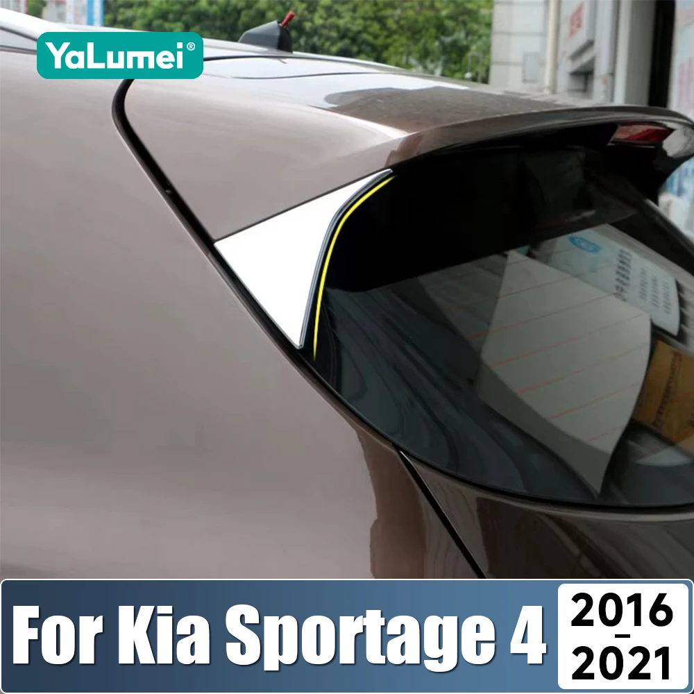 Für Kia Sportage 4 QL 2016 2017 2018 2019 2020 2021 ABS Auto Heckscheibe Spoiler Seite Flügel Dreieck Abdeckung dekoration Zubehör