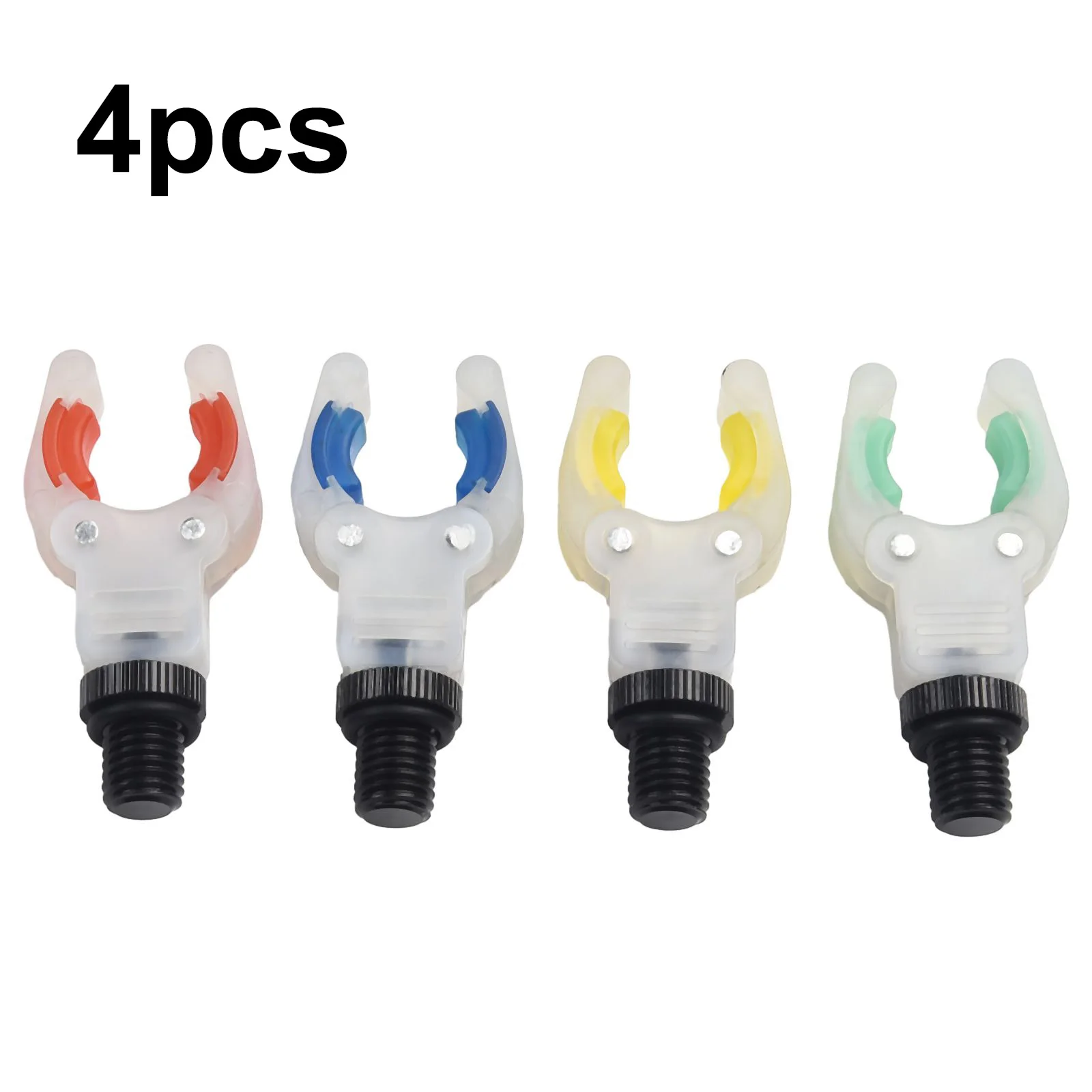 4pcs Carp Fishing Rod Rest Head Gripper With Silicone Gasket Luminous Function Rest Head Tackle Gripper Rest Gripper Rod Grips