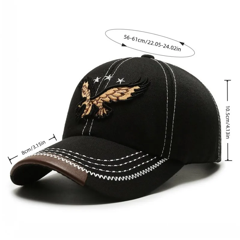 European and American Embroidered Sun Hat Men's Summer Fashion Casual Adjustable Golf Baseball Hat