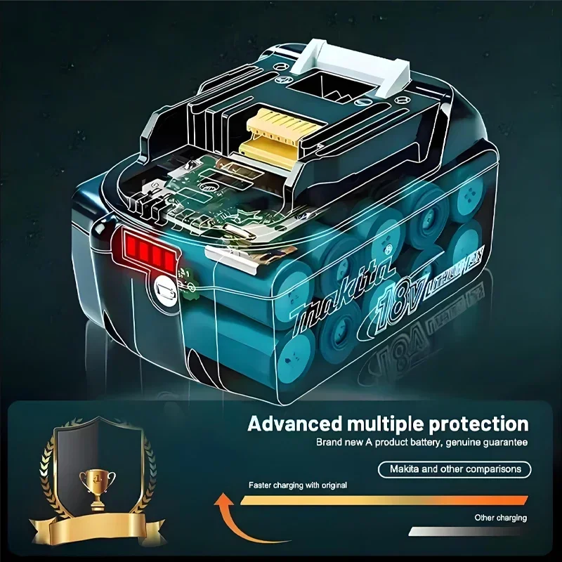 Nuova Batteria Ricaricabile 18V 6000mAh 2026, Compatibile con Utensili Multifunzione per Elettroutensili Makita 18V