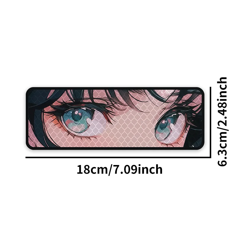 1pc Reflective Sticker Beautiful Woman Glowing Eyes for Car, Waterproof Sunproof High Quality Vinyl Decal