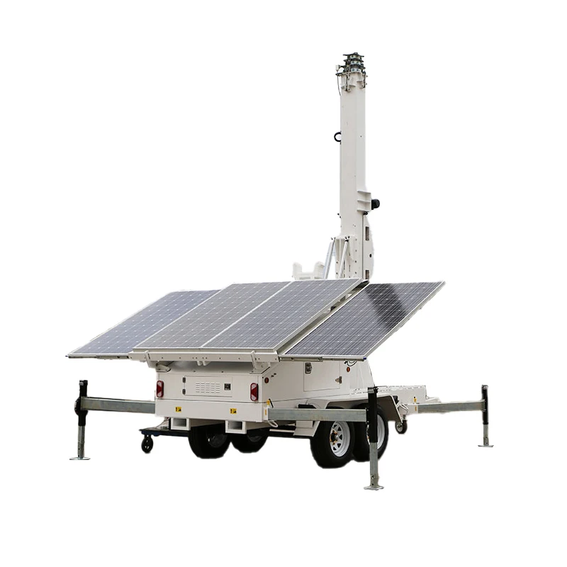Промышленный солнечный прицеп с длительным сроком службы батареи, мобильный прицеп с солнечной энергией