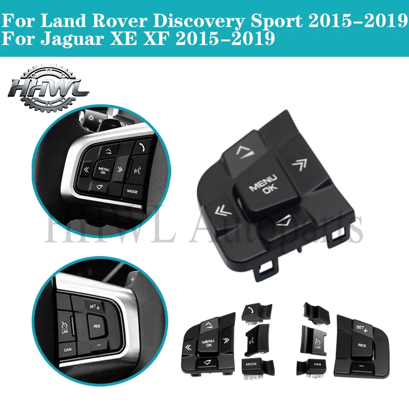 1-10PCS Car Steering Wheel Multi Function Switch Button For Land Rover Discovery Sport 2015-2019 For Jaguar XE XF 2015 2016-2019