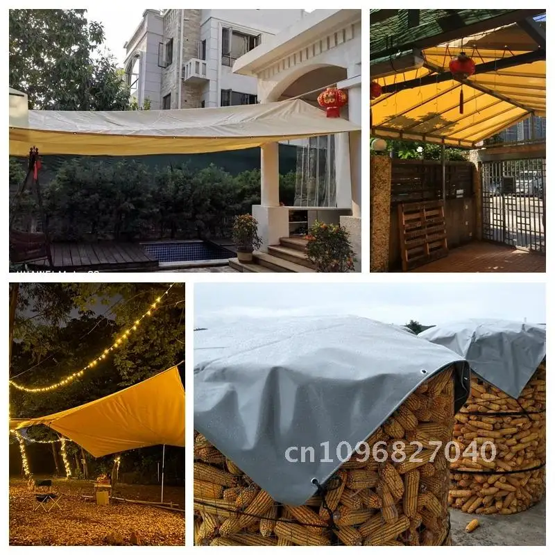 500gsm PVC Tarpaulin Waterproof Heavy Customizable Tarp Cover Planting Balcony Rainproof Awning Gazebo Canopy Pavilion Courtyard