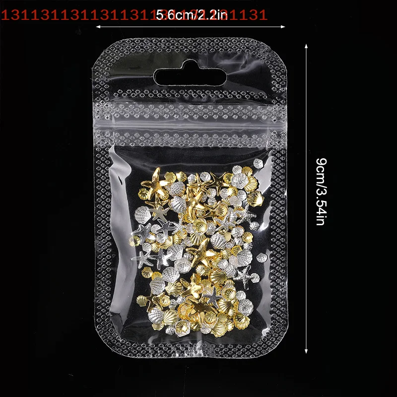 1 حزمة سبائك شل مسمار المجوهرات المسامير سحر ل مانيكير الفن المحيط نمط 3D زينة الأظافر