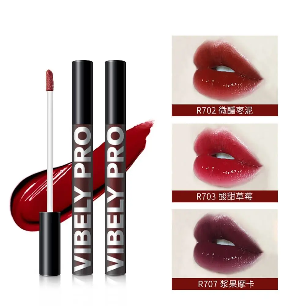 Matte Lip Glaze Lip Care Cosmetics Long-Lasting Rose Nude Makeup Lip Care Smooth Blush Lip Gloss Lady