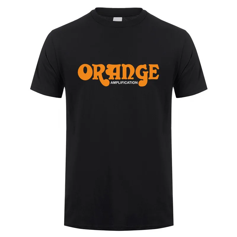 The British Guitar Amps Orange T Shirts Unisex Casual Short Sleeve Mans Cool Cotton Orange AMP Tshirt Tops Tees LH-105