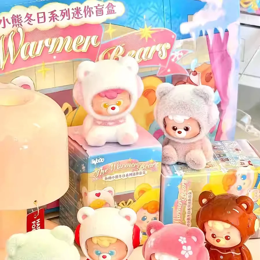 Oso Diudiu genuino de segunda generación, caja ciega de oso de invierno, muñeca de juego de marea bonita, Mini modelo de adorno, regalo de cumpleaños para niños