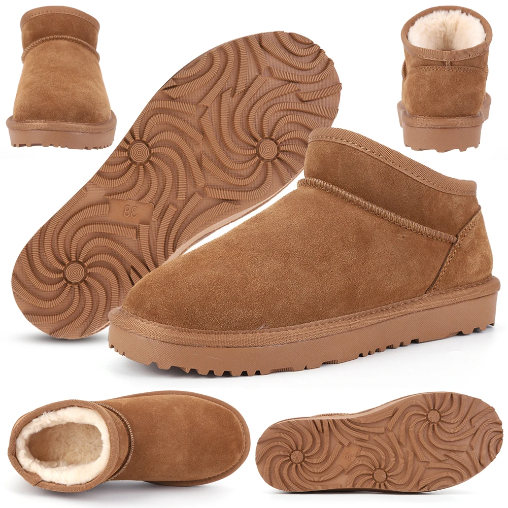 

Women Snow Boots Warm Winter Booties Anti-Slip Slip On Short Boots Water Resistant Faux Fur Lining Boots for Hiking