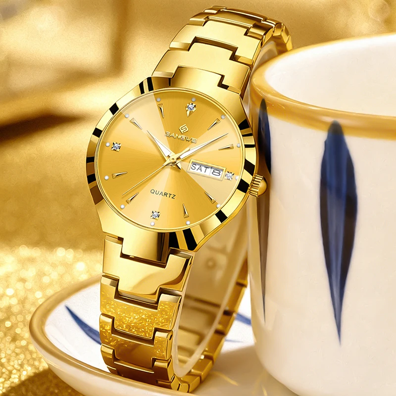 BANGWEI جديد الإبداعية الماس ووتش المرأة أزياء أنيقة ساعات يد للهدايا النساء للماء مضيئة الكوارتز السيدات ووتش