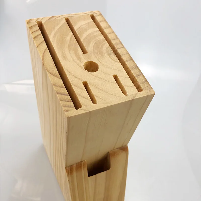 Wood Knife Holder Rest Bamboo Knife Block Stand Knives Storage Shelf Rack Storage Box Organizer Kitchen Accessories Tool