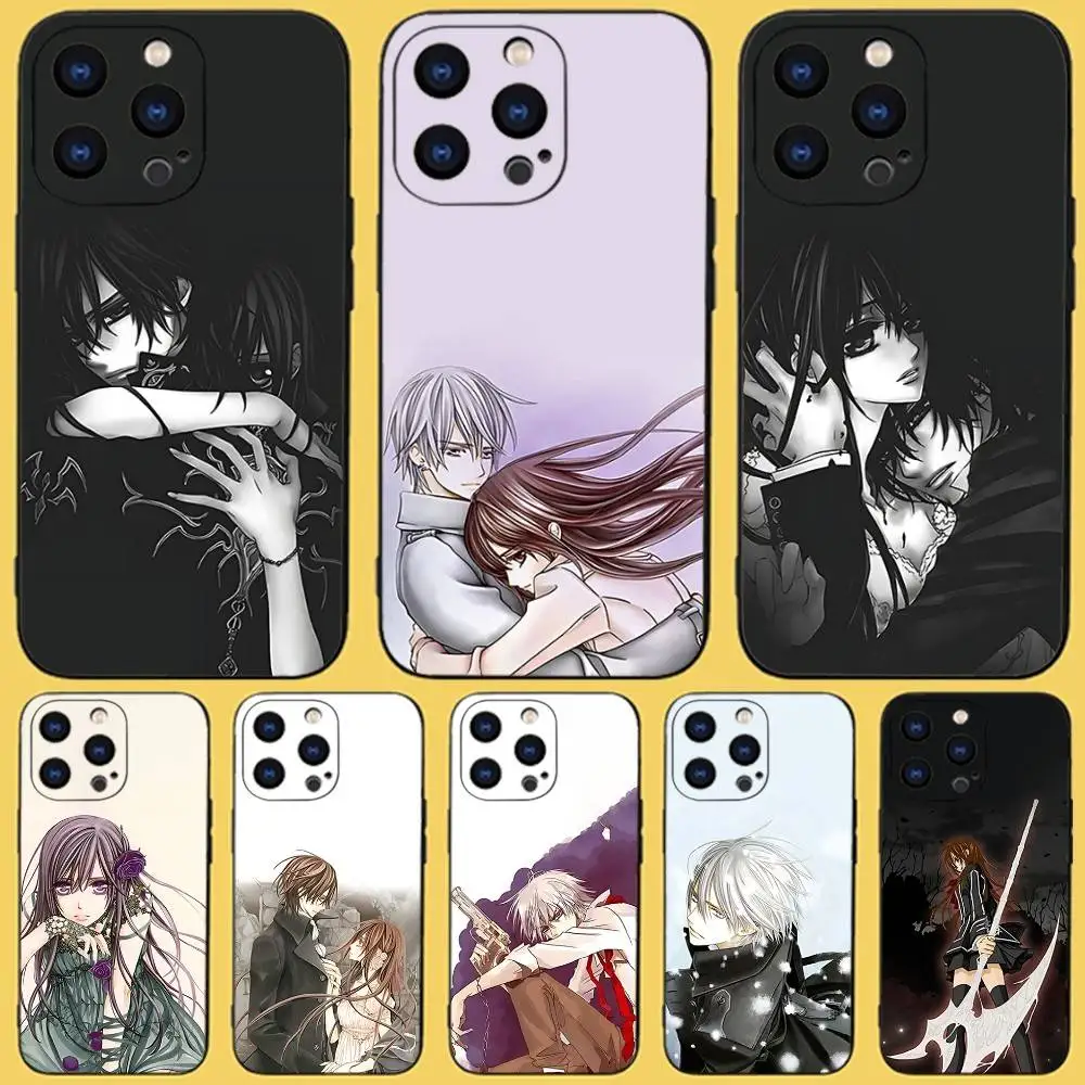 

V-Vampire K-knight Anime Phone Case For iPhone 17,16,15,14,13,12,11,Pro,Max,Plus,X,XS,SE4,E,Mini,Soft Black Case