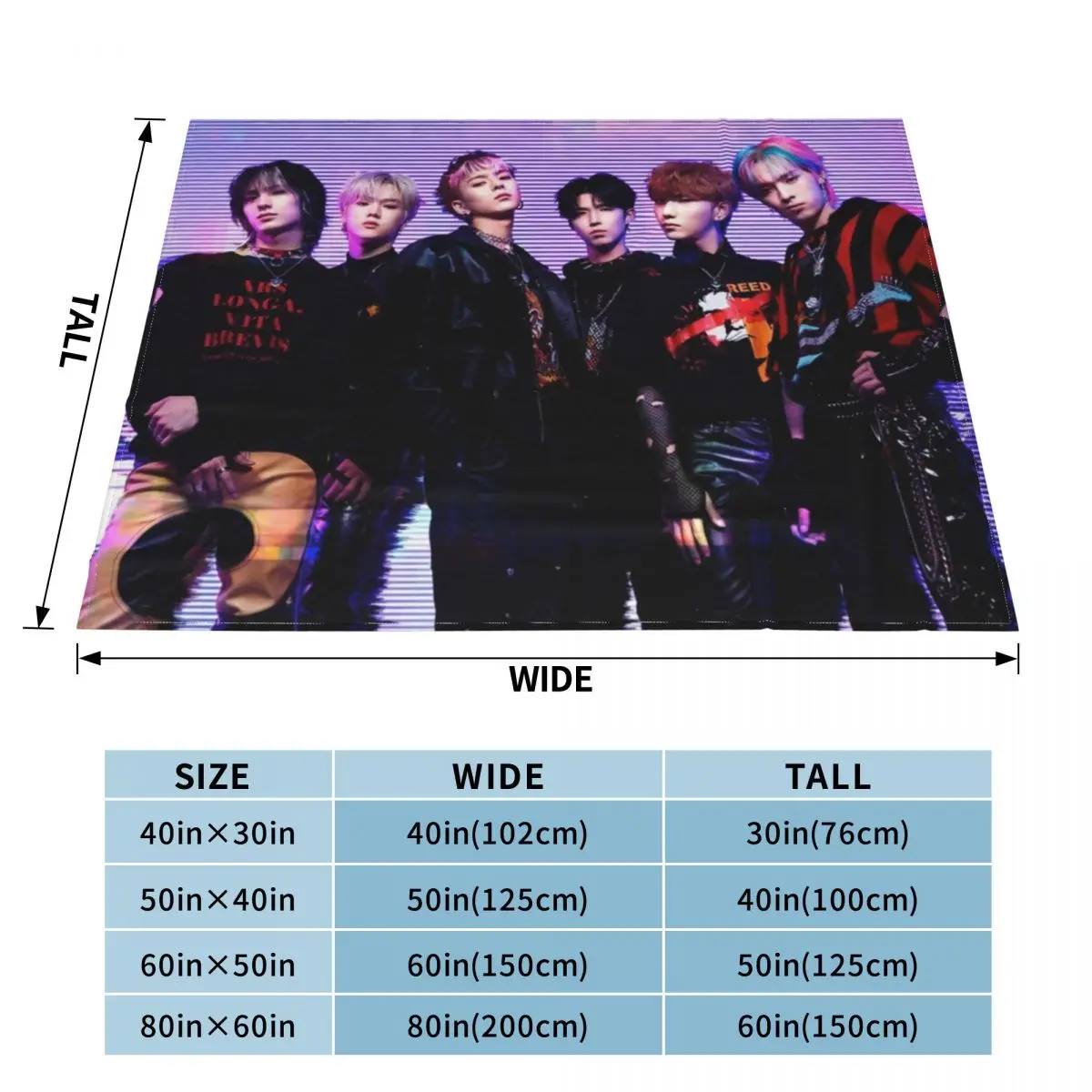 Xdinary Heroes Poster KPOP band mini album Hello World 4 Throw Blanket Luxury Luxury Designer Blankets