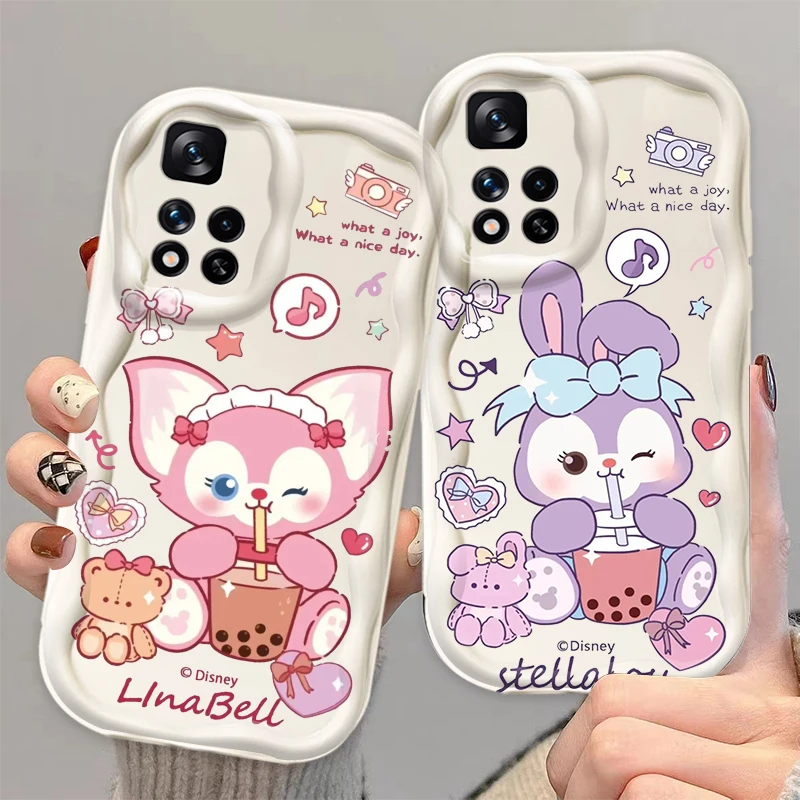 Linna Bell StellaLou For Xiaomi Redmi Note 13 12 12S 11S 11 10 9 8 10A 9C 9T Pro Plus 5G Wave Oil Funda Phone Case