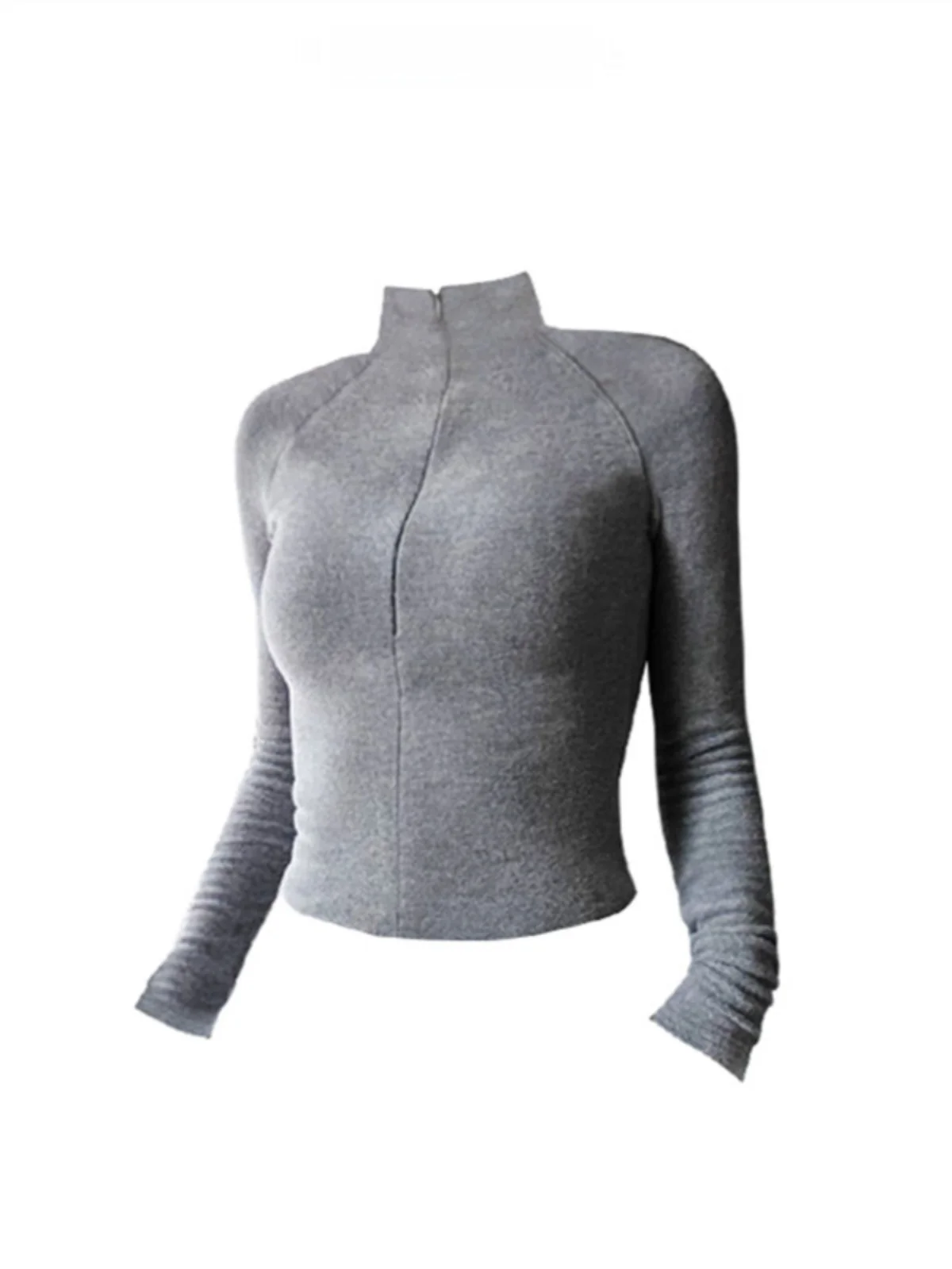 

Женская приталенная футболка с длинным рукавом и высоким воротником, осенне-зимняя, термо, двусторонняя, с начесом, в стиле Spicy Girl