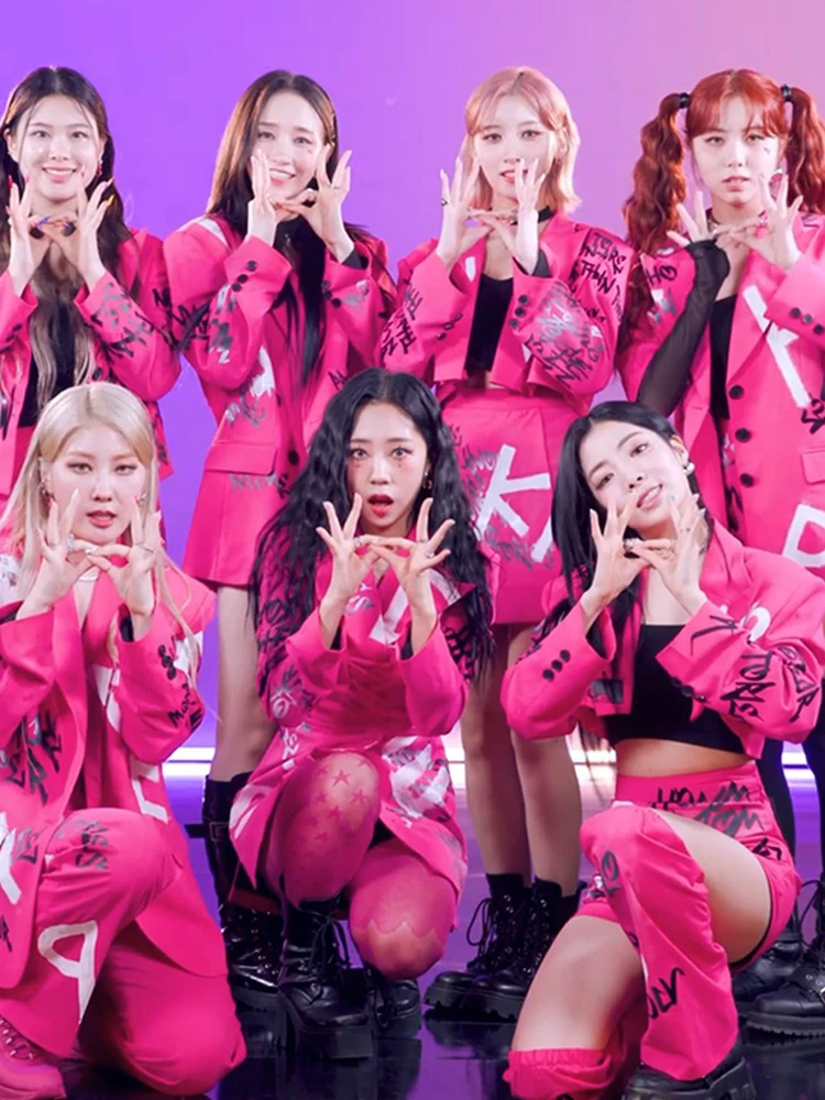 Damski strój Kpop damski różowy płaszcz szorty piosenkarka jazzowa kostium taneczny DJ DS taniec Hip Hop odzież pokaz sceniczny klubowa XS6711 — zdjęcie 2