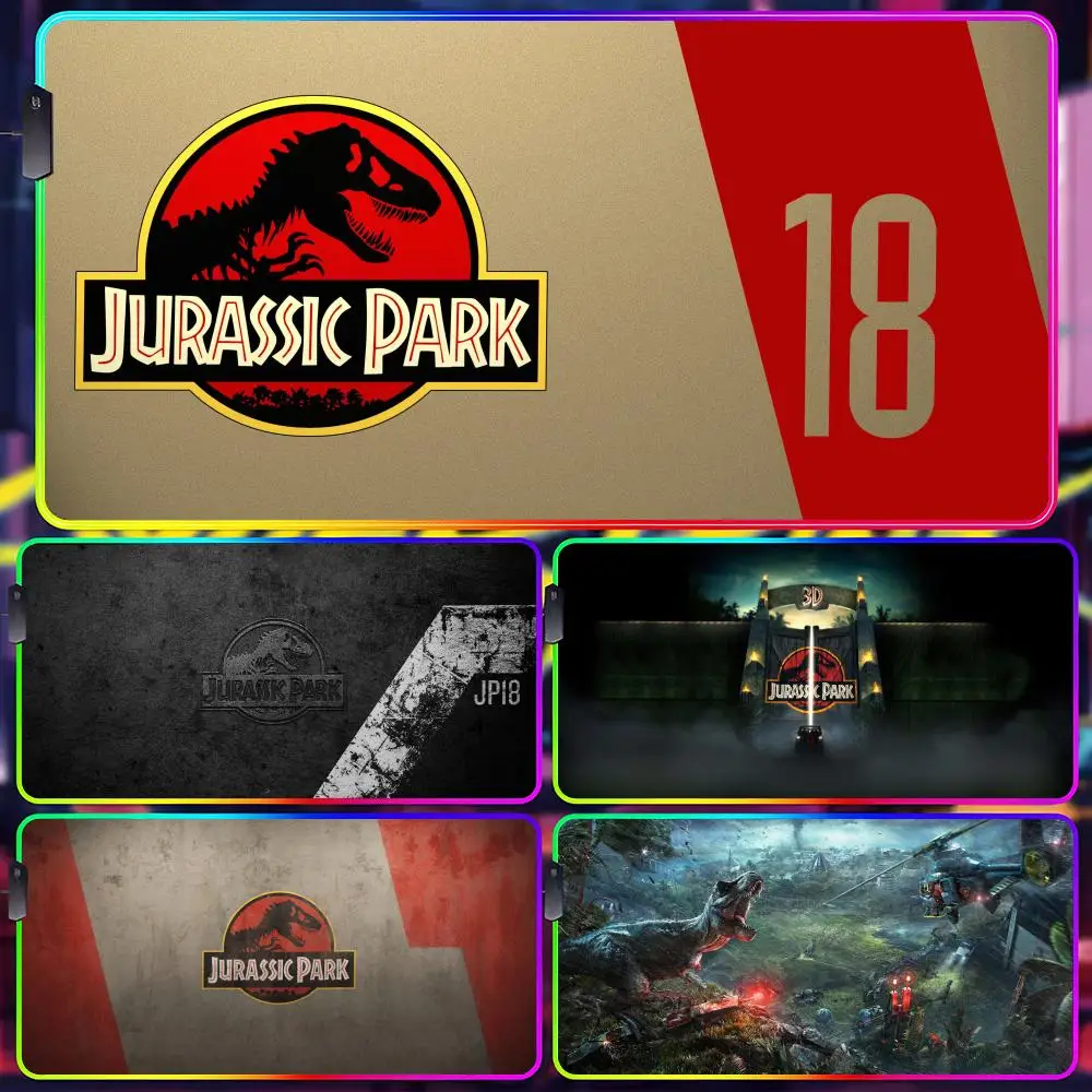 

Jurassic Park In Large Mouse Pad Gamer Luminescence Led Mouse Pad Gaming Table Rgb Deskmat Keyboard Pc Mousepad