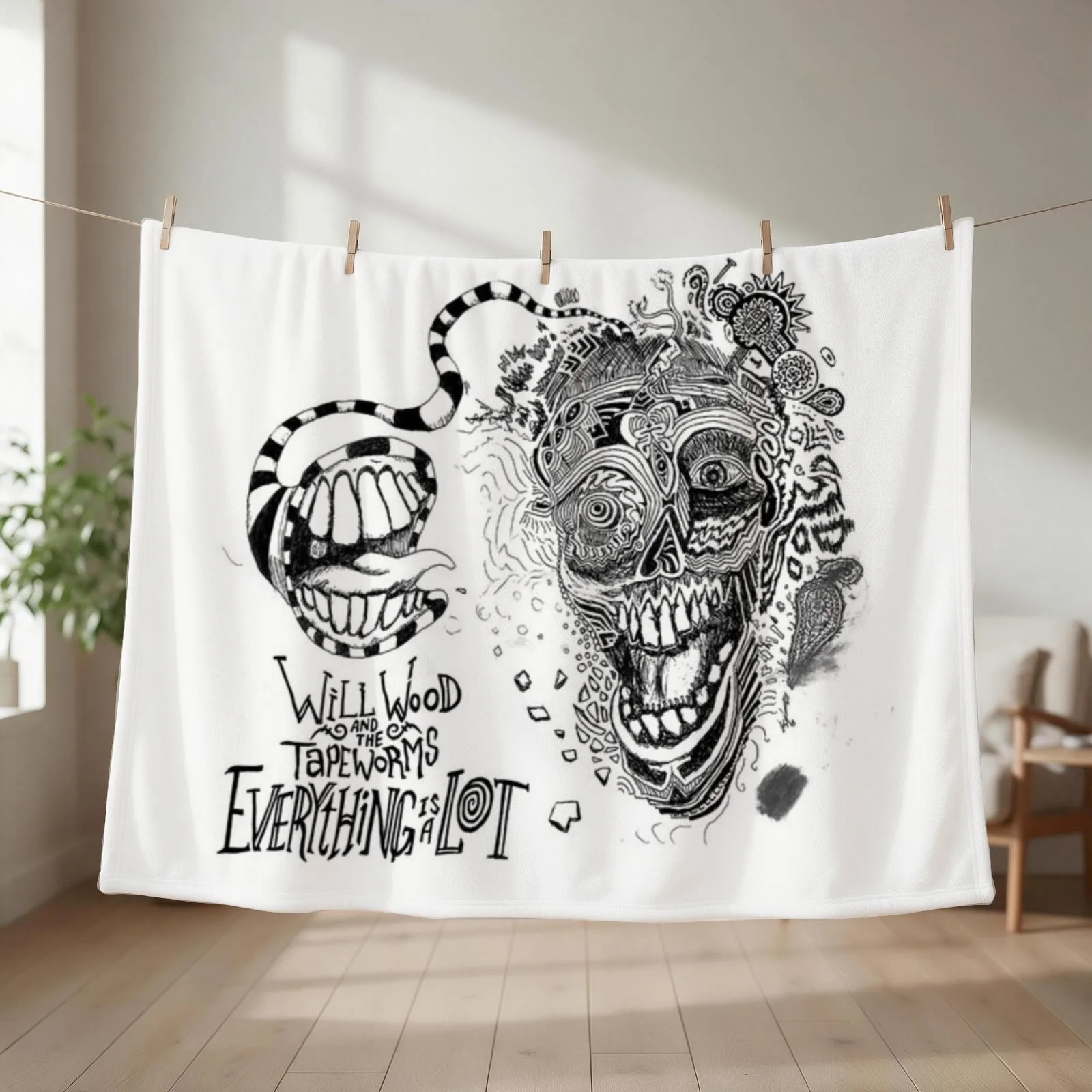 everything is a lot Throw Blanket couch cozy soft plush fuzzy picnic outdoor blanket