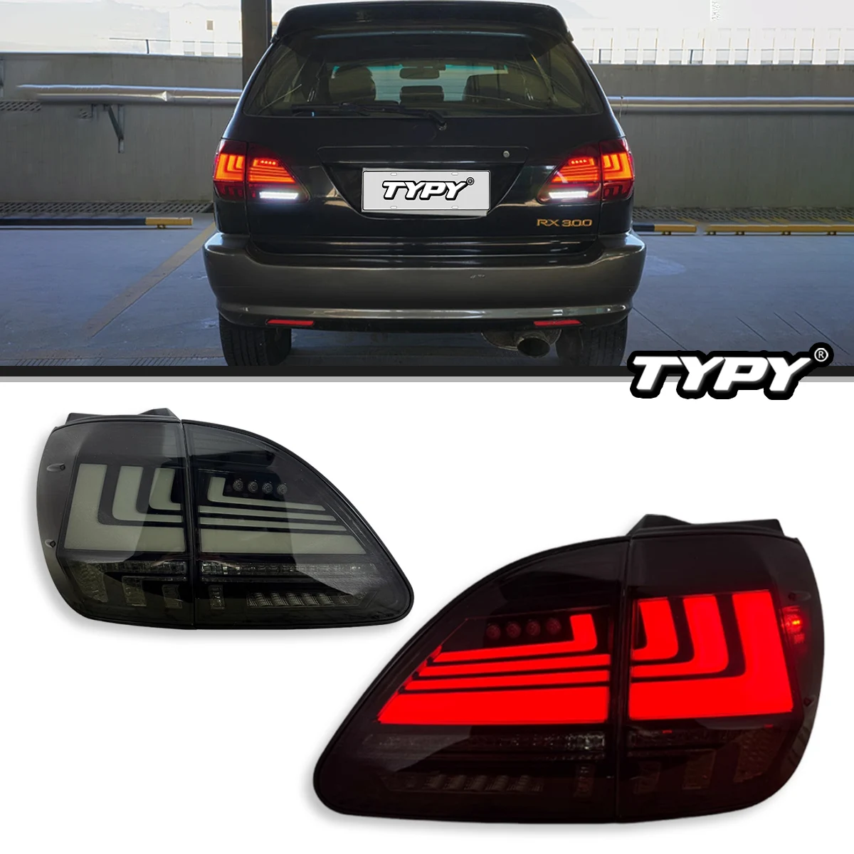 

TYPY Taillight Assembly For Lexus RX RX300 1998-2003 LED Tail Lamp Dynamic Turn Signal Light Auto Accessories