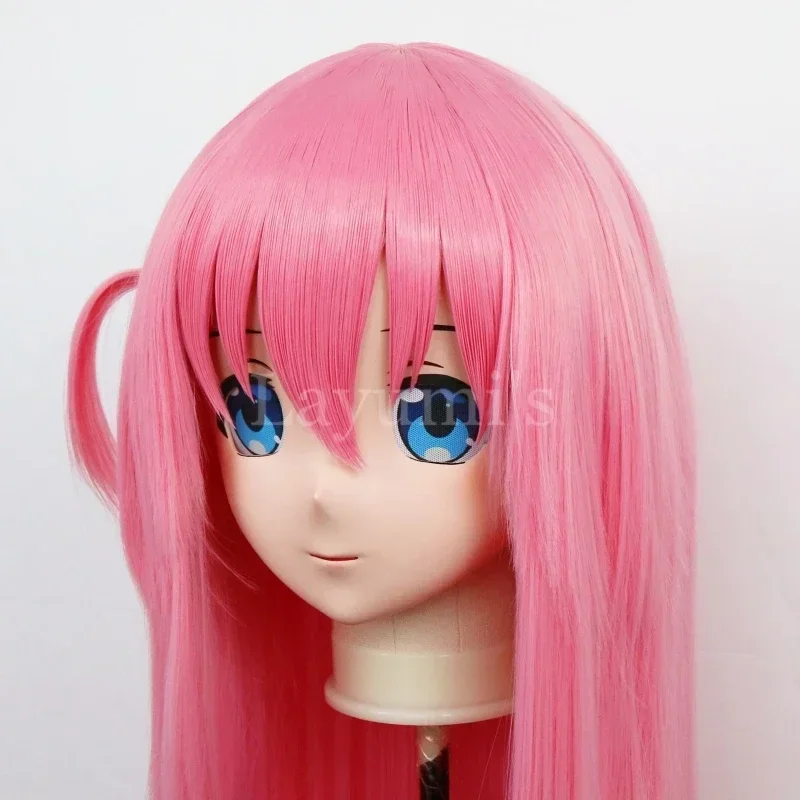 (R01) Customized Full Head Mask Crossdressing with Backshell Silicone Anime BOCCHI THE ROCK Gotoh Hitori Kigurumi Mask Cosplay