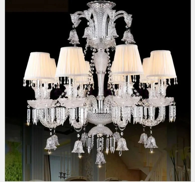 Hot Selling New Arrival Modern Clear Luxurious K9 Clear Crystal Chandelier 6/8/10arms K9 Class A K9 Crystal Chandeliers Ac E14