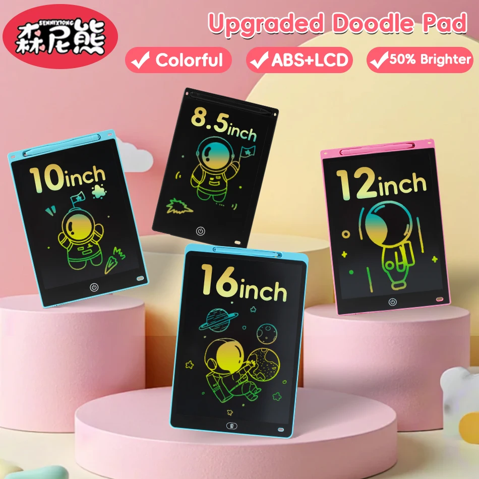 SENNIXIONG 8.5/10/12/16INCH Erasable LCD Drawing Board Writing Painting Tools Tablet Educational Toy for Children Holiday Gift