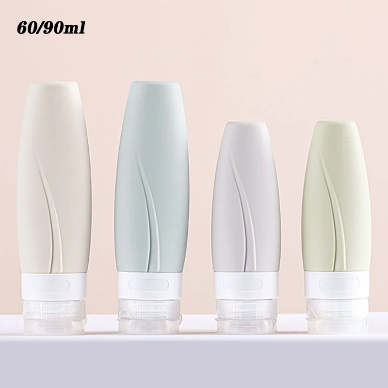 

60/90ml Portable Silicone Refillable Bottle Travel Packing Lotion Shampoo Cosmetic Squeeze Containers Portable Bottle Parfum