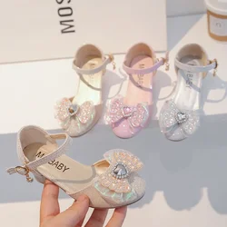 Scarpe da principessa per neonate Love Crystal Cute Kids Sandals Casual comodo Bow passerella Fashion primavera/estate studente elegante