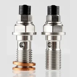 Brake Master Cylinder Brake Caliper 10mm M10 x 1.25mm M10 x 1.0mm Banjo Bolt Bleed Screw for Kawasaki Aluminium Alloy Banjo Bolt