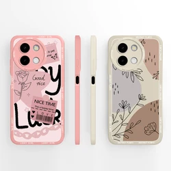 For Vivo Y36 Y38 4G 5G Case Cute Collage Painting Flowers Style Silicone Soft TPU Shell For VivoY36 VivoY38 4G 5G Fundas Coque