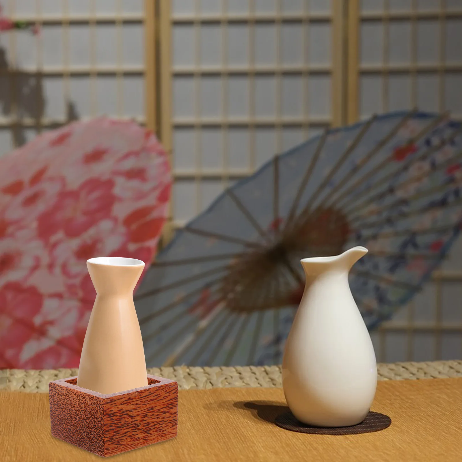 

Chinese Tea Cup Japanese Cups Sake Holder Wooden Espresso Shot Mug Container Utensil