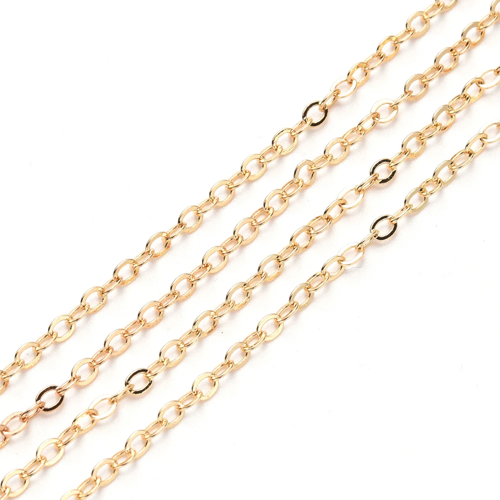 10 m/roll Brass Cable Chains Necklace Chain For Jewelry Making Findings DIY Necklace Chains Materials Handmade Supplies