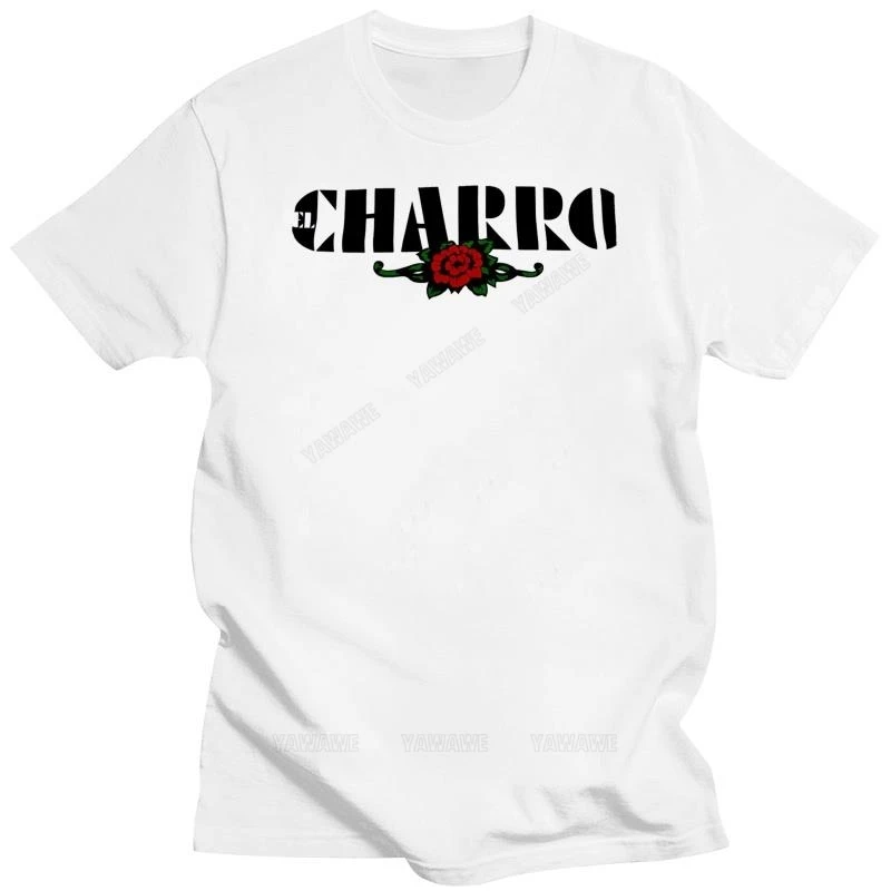 Men summer t-shirt funny print short sleeve El Charro T-Shirt White (XXL) NEW Made Italy Vintage Style (Street) male top tees