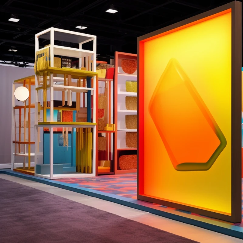 Experiential Exhibit Floor Standing Double Sided Edge Lit Backdrop Booth Stand Ideas for Trade Shows