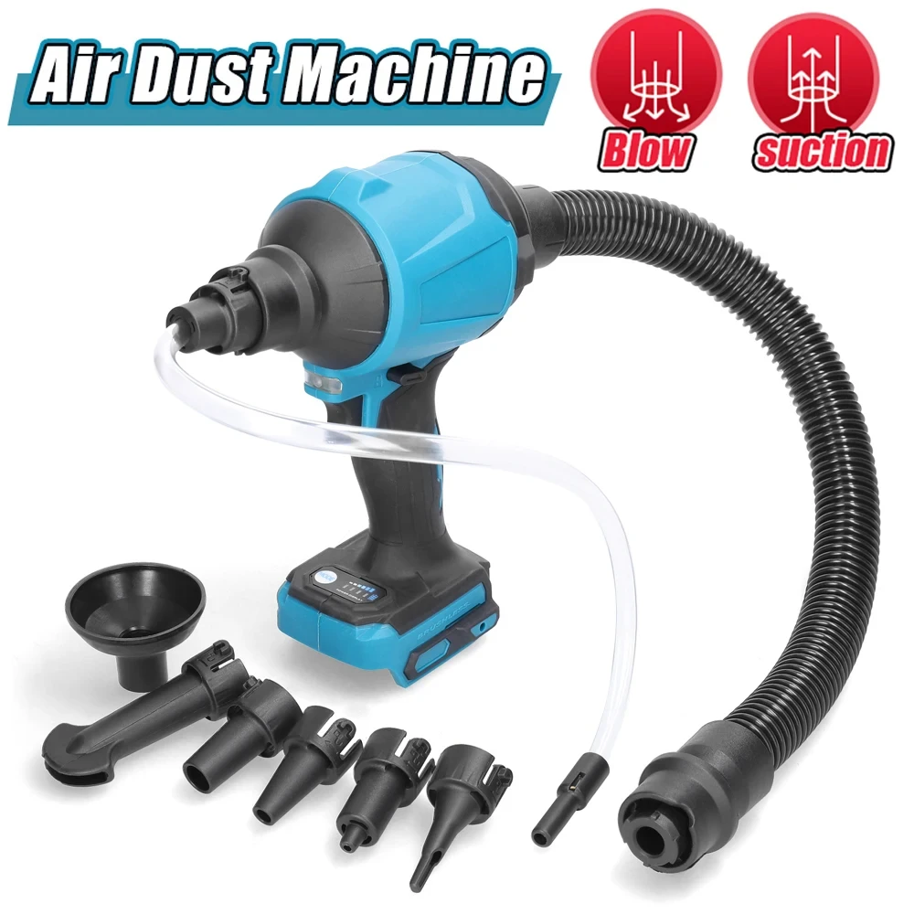 Escovado Elétrico Air Blower Inflator sem Fio Máquina de Poeira sem Bateria Estreito Espaço Poeira Soprando Ventilador Makita 18v