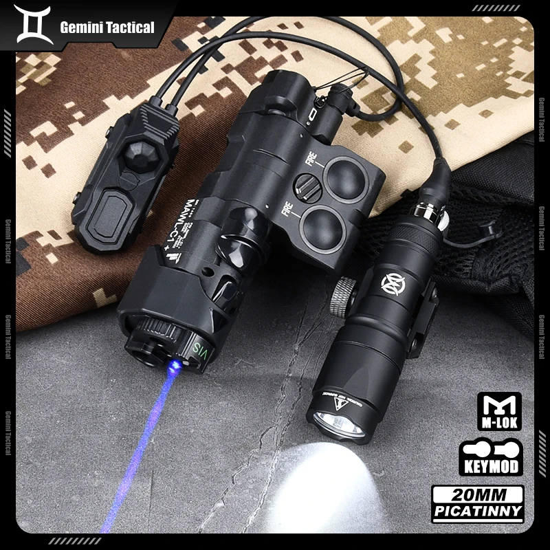 WADSN Tactical MAWL-C1 Red Green Blue Dot IR Fill Light Laser Sureifr M300A LED Hunting Flashlight With Dual Pressure Switch