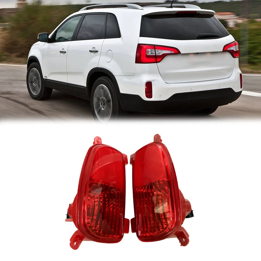 1Pair Car Rear Bumper Fog Light Parking Warning Reflector Taillights for KIA Sorento 2013 2014