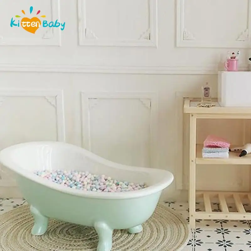 Mini Ceramic Bathtub Doll Furniture Bjd Doll House Accessories Bathtub Color Shooting Props DIY Fashion Toys Dollhouse Furniture