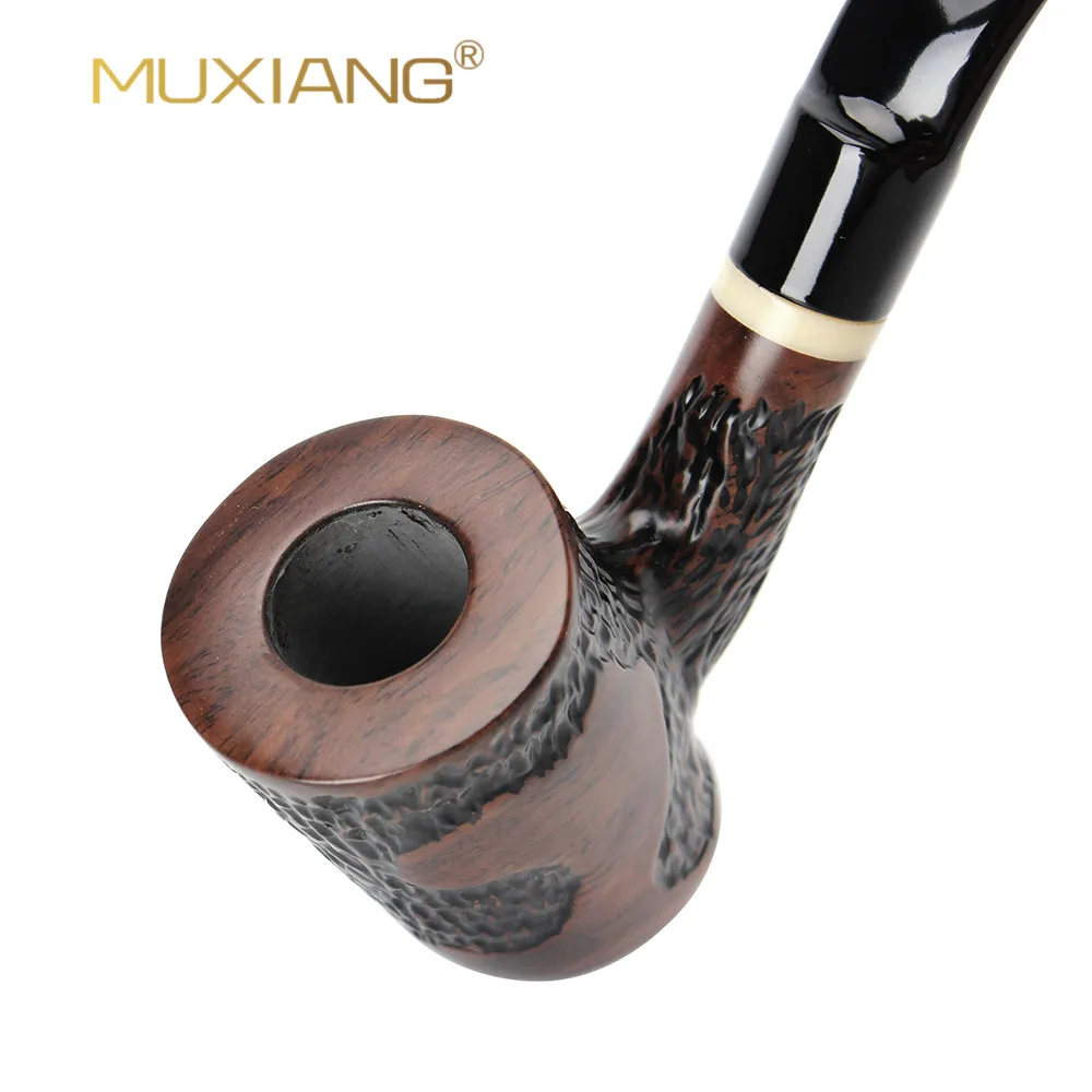 JIBILL classic cherrywood pipe tobacco pipe sandalwood solid wood pipe 9mm pipe channel Acrylic curved handle hammer pipe gift