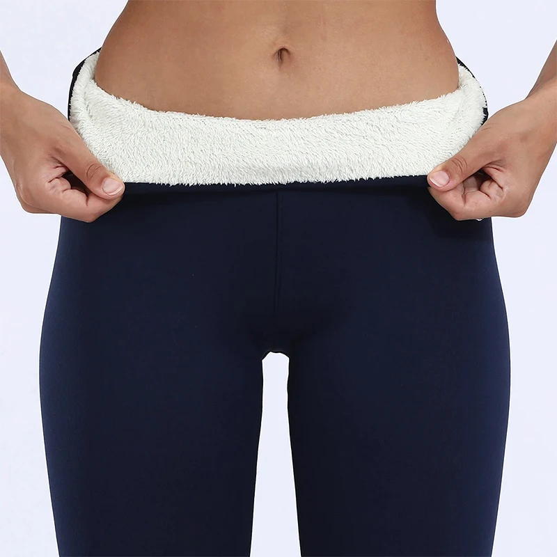 Thermo-Leggings für Damen, Winter, warm, hohe Taille, Einfachheit, warme Hosen, modisch, schwarz, Elastizität, Herbst, Samt, bequeme Leggins – Detail 16