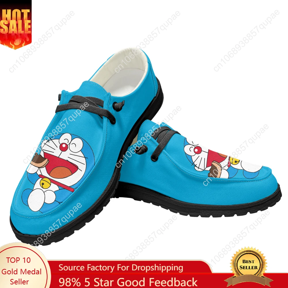 

Doraemon Casual Shoes Anime Cartoon Cute Flat Shoe Men Woman Breathable Outdoor Lightweight Footwear Couple Custom Made Shoe